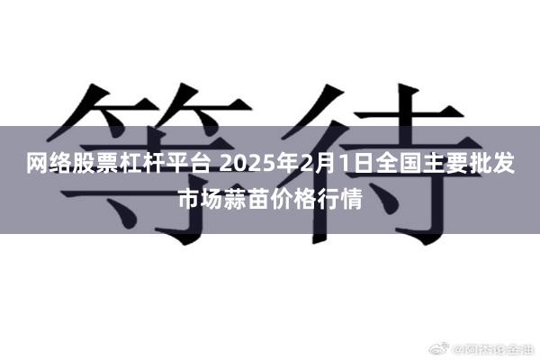 网络股票杠杆平台 2025年2月1日全国主要批发市场蒜苗价格行情