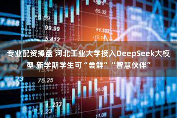 专业配资操盘 河北工业大学接入DeepSeek大模型 新学期学生可“尝鲜”“智慧伙伴”