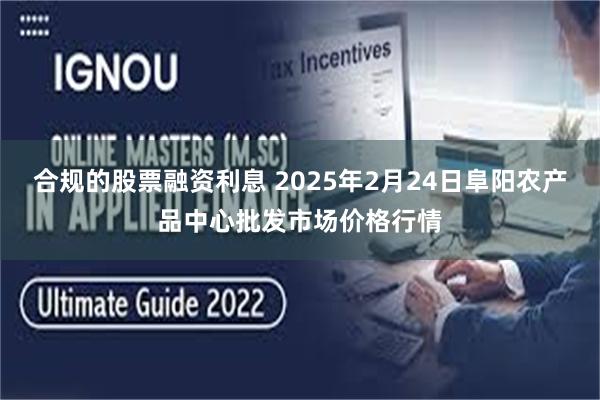 合规的股票融资利息 2025年2月24日阜阳农产品中心批发市场价格行情